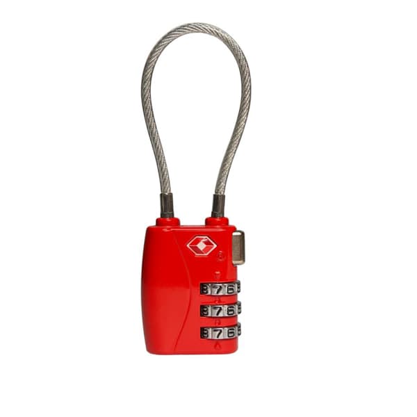 TSA 7235 3-Dial Combi TSA Cable Lock
