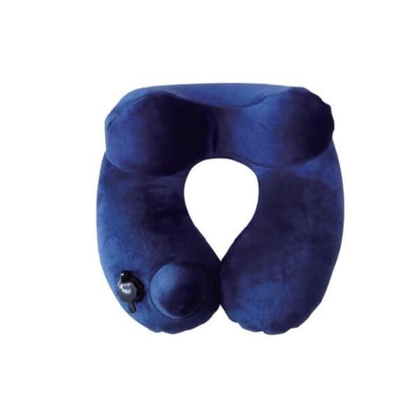 EYEM 6364  Inflatable Travel Pillow with Super Fleece Cover
