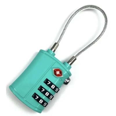 TSA 7404 3-Dial Combi TSA Cable Lock